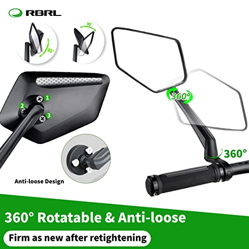 Adjustable Bicycle Mirror for Mountain Road Bikes (left)