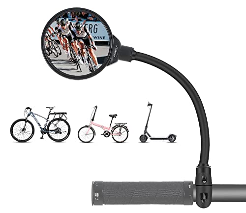 2023 New Bike Mirror,Adjustable Rotatable Bicycle Mirrors for Handlebars,Acrylic Convex Bicycle Mirror,Shockproof Safety Bike Mirrors Handlebar Rearview Mirror,Bicycle Mirrors for Electric Bike MTB…