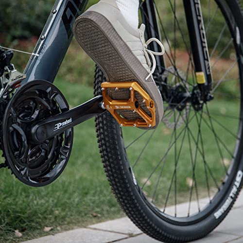 Gold CNC Bike Pedals with 3 Bearings