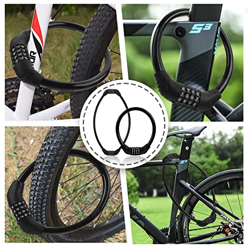 Heavy Duty Bike Cable Lock Set