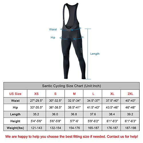 Santic Men's 3D Padded Cycling Bib Tights