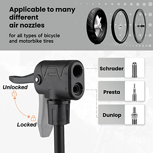 High Pressure Bike Tire Pump with Gauge