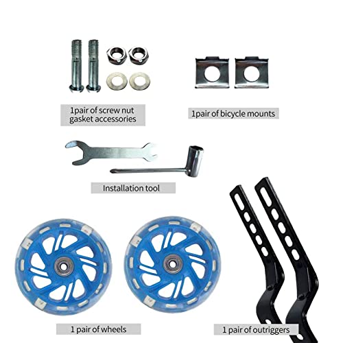 Blue Bicycle Training Wheels, 12-20 Inch