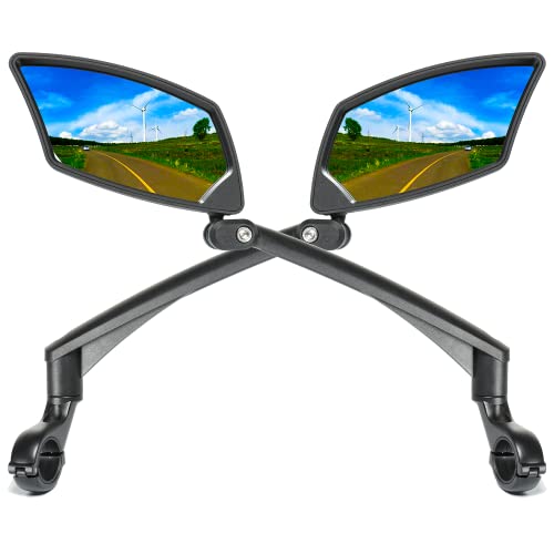High-Def Convex Bike Handlebar Mirrors (Pair)