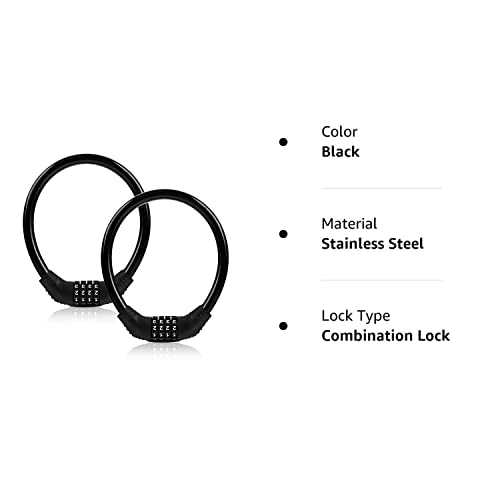 Heavy Duty Bike Cable Lock Set