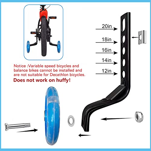 Blue Bicycle Training Wheels, 12-20 Inch