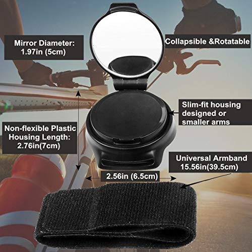 Adjustable Wristband Rear View Mirror for Cyclists