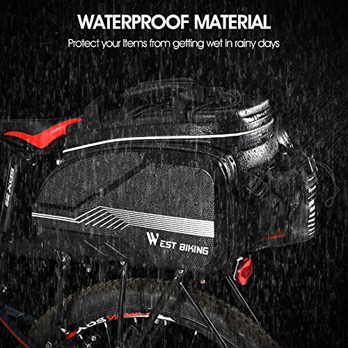 HONGYEA Bike Bags for Bicycles Rear Rack Waterproof | 45L Large Capacity Bike Panniers | Bike Trunk Bag with Extra Padded Foam Bottom | Bicycle Panniers with Rain Cover for Shopping Commuter Trip