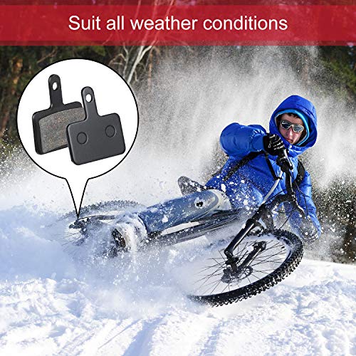 Zonon 4 Pairs Bike Brake Pads Compatible with TRP Tektro Shimano Deore Br-M575 M525 M515 T615 T675 M505 M495 M486 M485 M475 M465 M447 M446 M416 M415 M395 M375 M315 M355 C501s