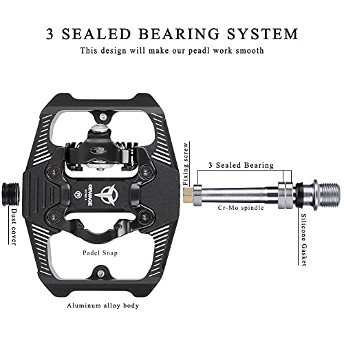 Hybrid MTB Pedals - Flat & SPD Compatible