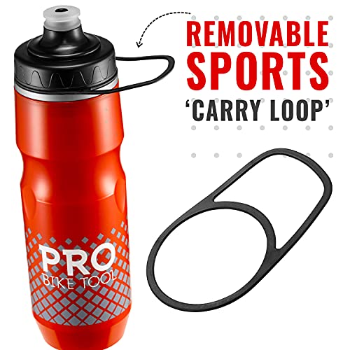 Insulated Cycling Water Bottle with Fast Flow Valve