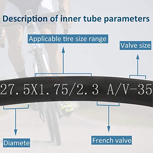 BWSHLF 29" Bike Tubes (4 Pack), MTB Bicycle Replacement Durable Butyl Rubber Fit 29x1.75/2.3, Schrader Valve 35mm
