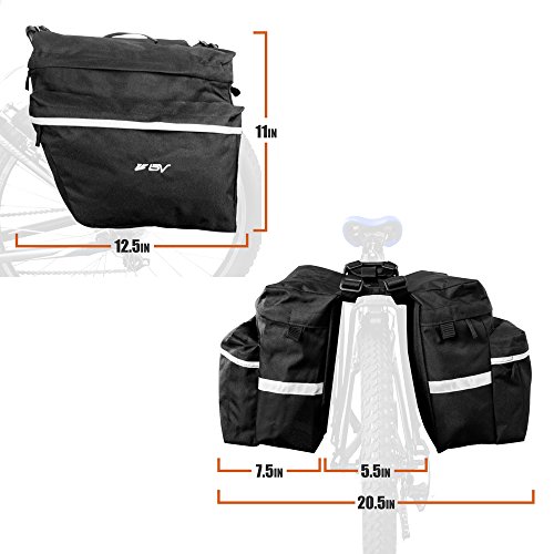 BV Bike Panniers with 26L Capacity and Reflective Trim