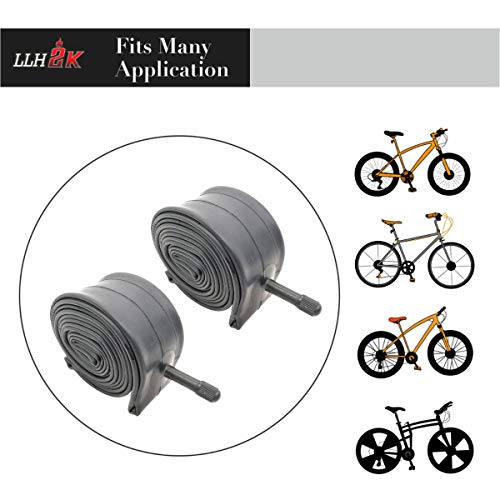 24 Inch Bike Tube 24 Bike Tube 24 x 1.95/1.75/2.10/2.125 Bike Inner Tube 2 Pack -Schrader Valve with 3 Tire Levers 6 Round Patches 24 Inch Bike Tube Butyl Rubber -LLH2K