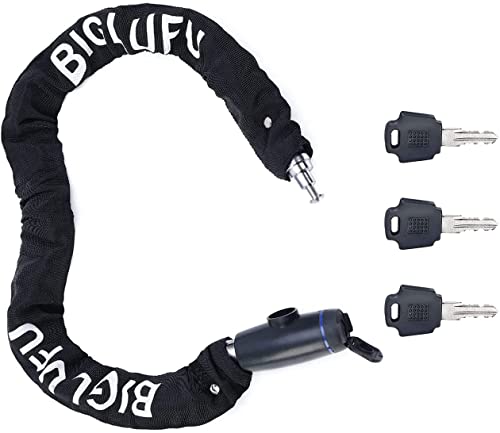 Heavy-duty bike chain lock with 3 keys