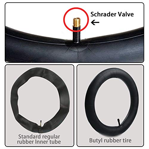 2 PACK 20 x 1.75/1.95/2.125 Bike Inner Tube with Bike Tube Repair Tool Kits, 4 Tire Levers, 6 Self-Adhesive Round Patches, 1 Metal Rasp, 2 Schrader Valve, Replacement Bike Bicycle Inner Tubes