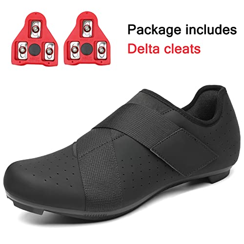 Unisex Cycling Shoes with Delta Cleats, Black