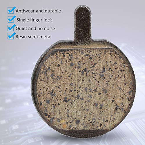 Demeras 5 Pairs Bike Brake Pads, Bike Disc Scooter Brake Pads Disk Pads Semi-Metal Brake Electric Bike Disc Brake Replacement for Bicycle Ebike