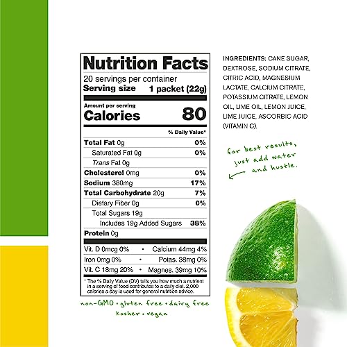 Lemon Lime Hydration Drink for Athletes (20ct)