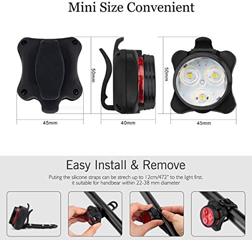 Akale LED Bicycle Lights - Front & Rear Set