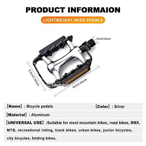 Aluminum Non-Slip Bike Pedals for Road/MTB