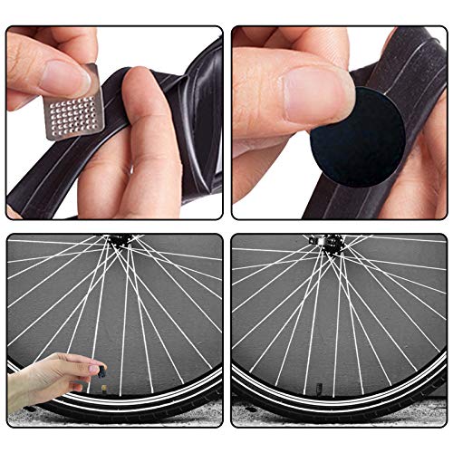 2 PACK 20 x 1.75/1.95/2.125 Bike Inner Tube with Bike Tube Repair Tool Kits, 4 Tire Levers, 6 Self-Adhesive Round Patches, 1 Metal Rasp, 2 Schrader Valve, Replacement Bike Bicycle Inner Tubes