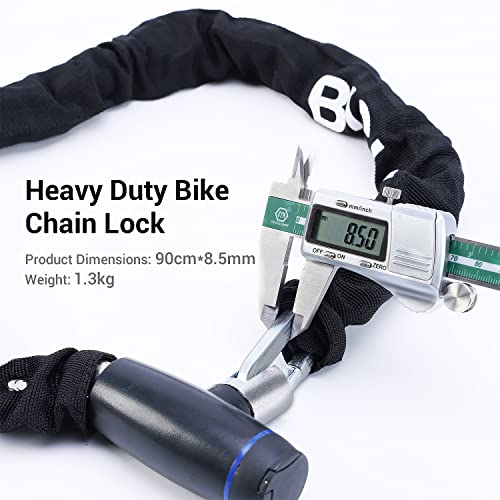 Heavy-duty bike chain lock with 3 keys