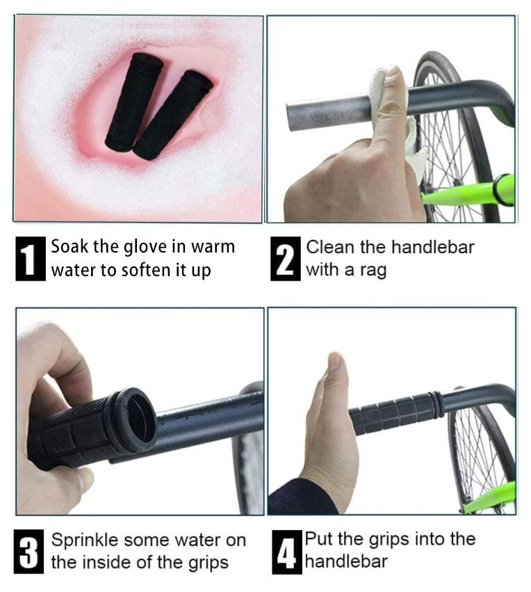 Beakuoo Bike Handlebar Grips for Kids Girls Boys, Non-Slip Rubber Mushroom Bicycle Grips for Scooter Cruiser Seadoo Tricycle Wheel Chair Mountain Road Urban Foldable Bike MTB BMX