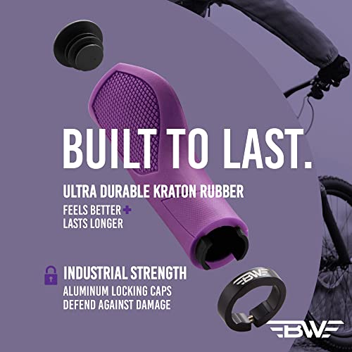 BW USA Ergo-Lock 2.0 Grips – Dual Lock-On MTB Bike Handlebar Grips - Blue