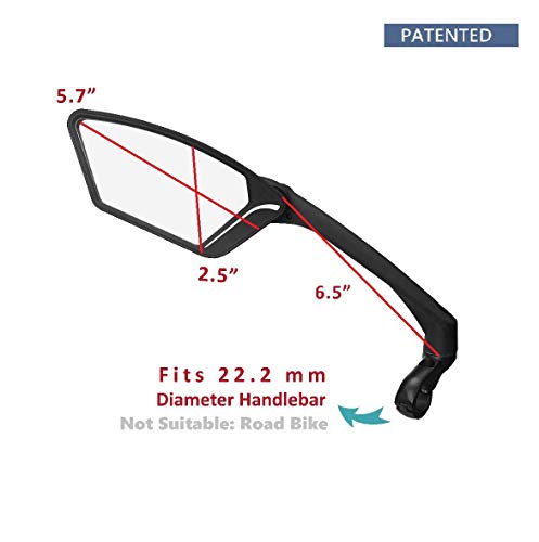 MEACHOW Rotatable Handlebar Bike Mirror (Left)