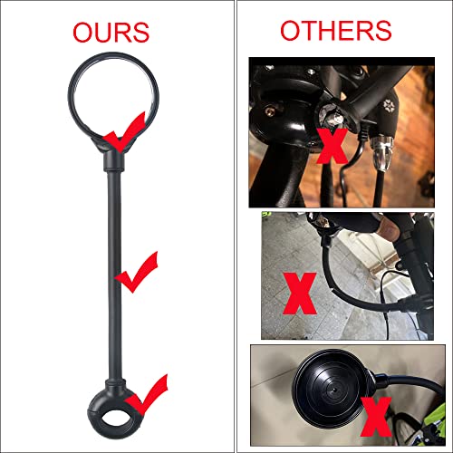 Bike Mirror, Bicycle Rear View Handlebar Mirrors Wide Angle Acrylic Convex Safety Adjustable Rotatable Scratch Resistant Shockproof Aluminum Tube Bike Mirrors for Mountain/Kids/Ebike Bikes （1 piece）