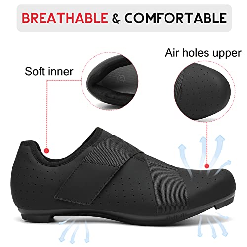 Unisex Cycling Shoes with Delta Cleats, Black