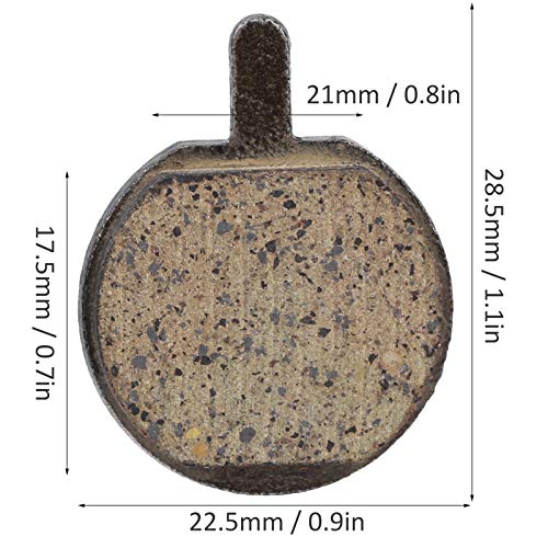 Demeras 5 Pairs Bike Brake Pads, Bike Disc Scooter Brake Pads Disk Pads Semi-Metal Brake Electric Bike Disc Brake Replacement for Bicycle Ebike