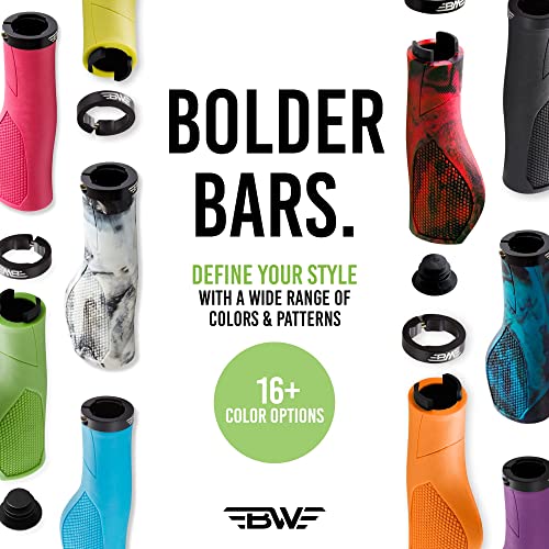 BW USA Ergo-Lock 2.0 Grips – Dual Lock-On MTB Bike Handlebar Grips - Blue