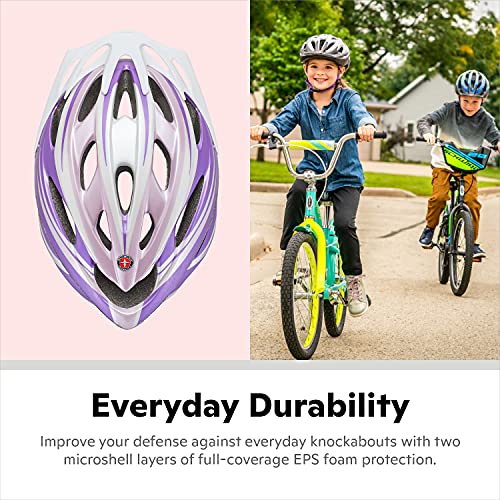 Schwinn Thrasher Youth Bike Helmet - Purple/White