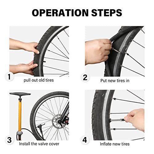 12 Pack Bike Inner Tube 700x18/25c Road Bike Replacement Inner Tubes Bicycle Wheel Sizes with 48mm Valve Rubber Tubes for Road Bikes