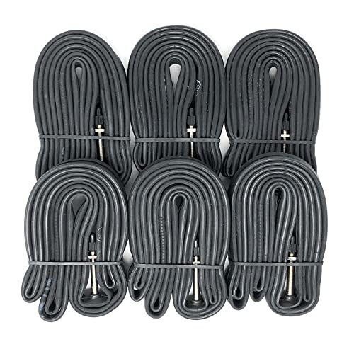 VeloTubes 700C X 18/25 Road & Gravel 48mm Presta Valve Bicycle Inner Tubes - Bulk 6 Pack
