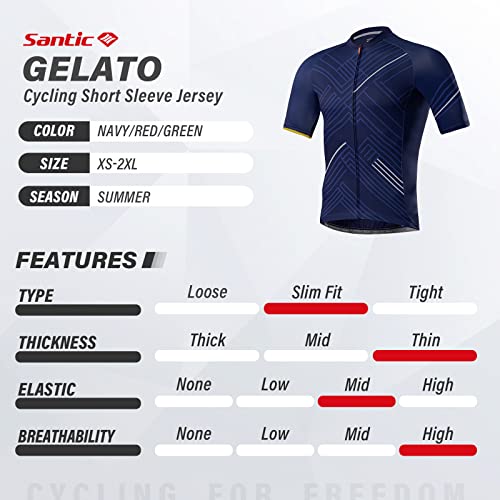 Men's Santic Cycling Jersey - Short Sleeve