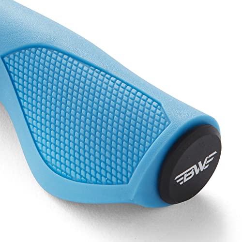 BW USA Ergo-Lock 2.0 Grips – Dual Lock-On MTB Bike Handlebar Grips - Blue