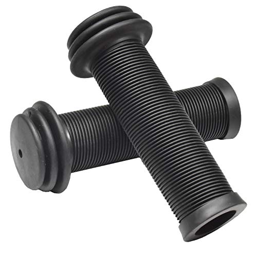 Marque Mini Kids Bike Handlebar Grips - Bicycle Grips with Oversize Bar Ends for Extra Bump Protection for Scooter, Balance Bike Replacement Grips, Mushroom Pattern for Comfortable Grip (Black)