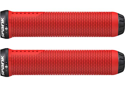 Spank Spike Grip 33 MM (Red), Bicycle Handle Bar, Comfortable Non-Slip Bike Handle Grips, Bicycle Handlebar Grips, Soft Non-Slip-Rubber Hand Grip, Ergonomic Design