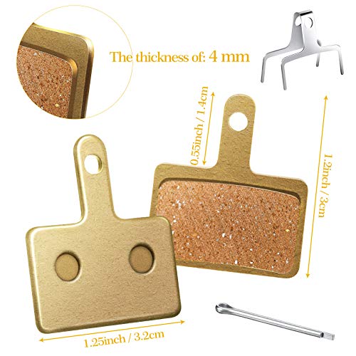 6 Pcs Bike Brake Pad Compatible with Shimano Deore TRP Tektro Br-M575 M525 M515 T615 T675 M505 M495 M486 M485 M475 M465 M447 M446 M445 M416 M415 M395 M375 M315 M355 C601 C501s (Copper Metallic)