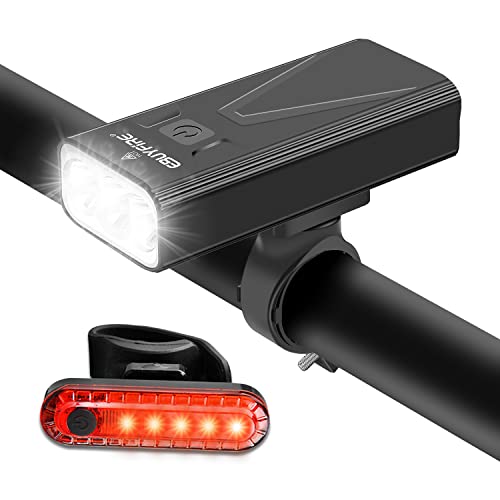 USB Rechargeable Bike Light Set, 3000LM LED Headlights