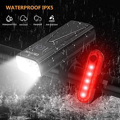 USB Rechargeable Bike Light Set, 3000LM LED Headlights
