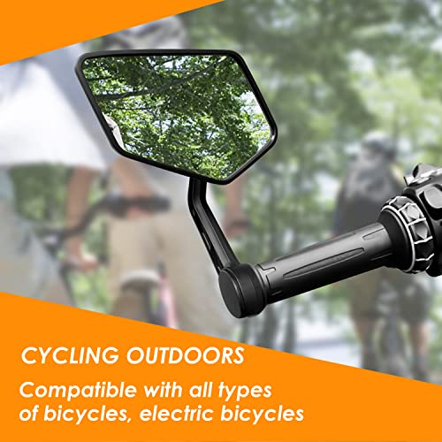 HD Bar End Bike Mirror with Multi-Angle Adjustment