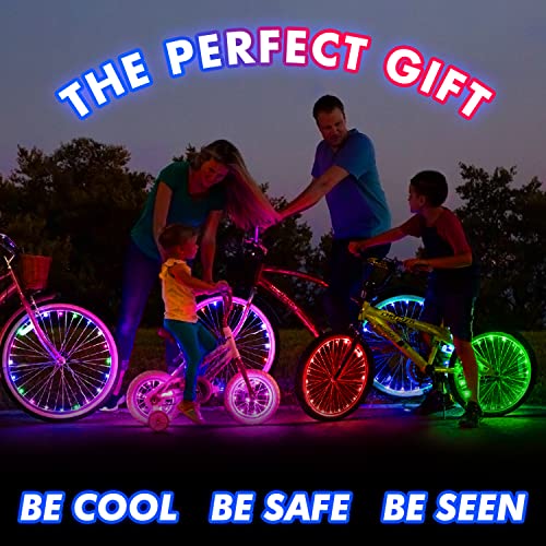 Blue LED Bike Wheel Lights for Kids & Adults