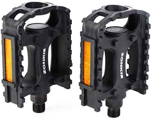 ZONKIE Plastic MTB Bike Pedals, 9/16 Inch