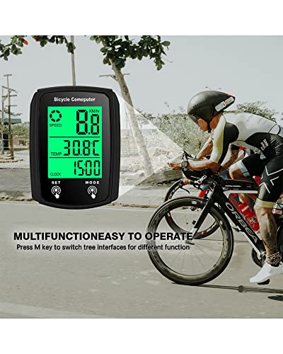 Wired Bike Computer with 27 Functions