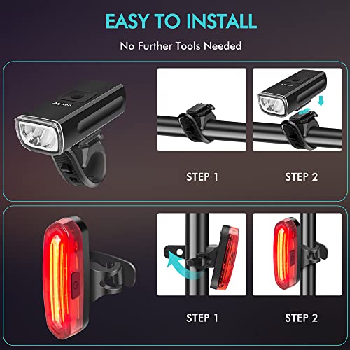 Alyken USB Rechargeable Bike Light Set
