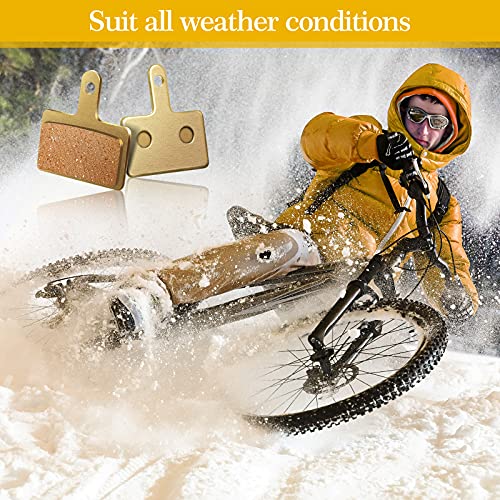 6 Pcs Bike Brake Pad Compatible with Shimano Deore TRP Tektro Br-M575 M525 M515 T615 T675 M505 M495 M486 M485 M475 M465 M447 M446 M445 M416 M415 M395 M375 M315 M355 C601 C501s (Copper Metallic)